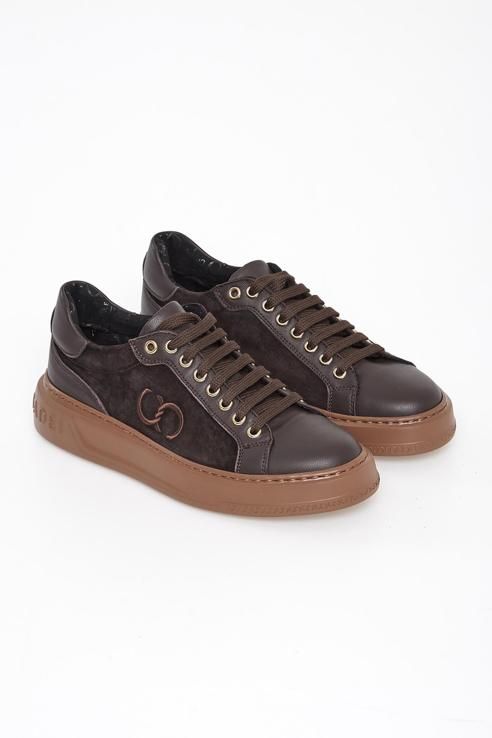 Sneakersy damskie skórzane CESARE CASADEI