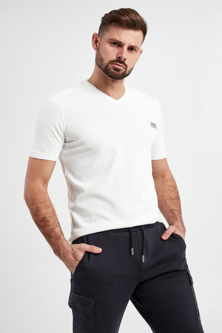 T-shirt męski swetrowy KARL LAGERFELD