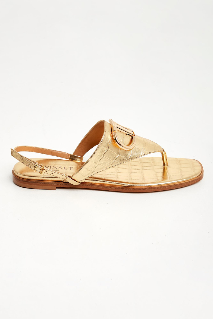 Sandały damskie skórzane TWINSET