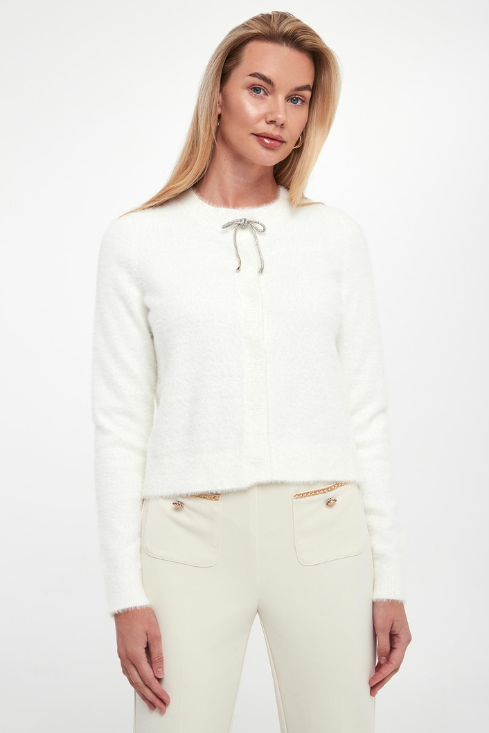 Kardigan damski z kokardką JOSEPH RIBKOFF