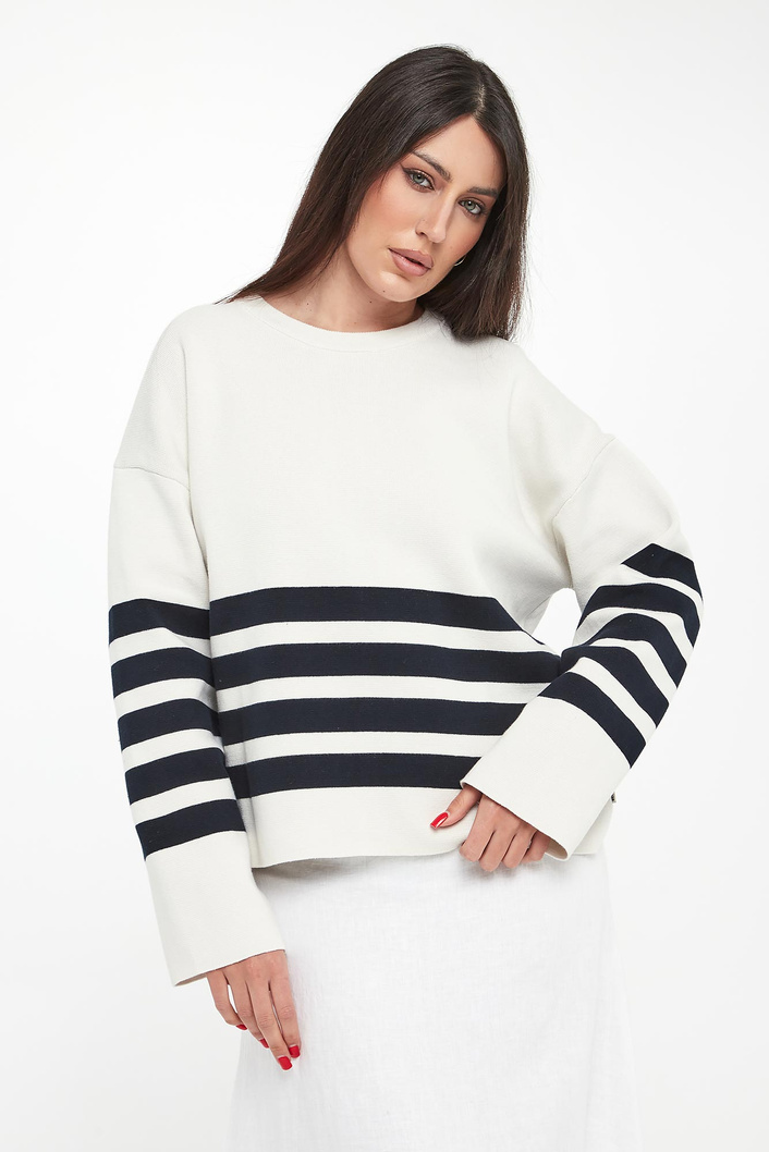 Sweter damski w paski Koa ECOALF