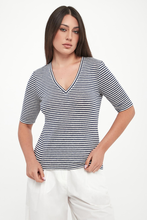 T-shirt damski lniany Opzione WEEKEND MAX MARA