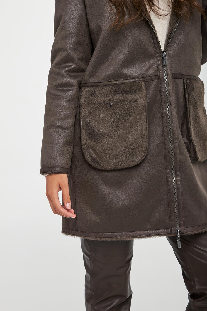 Kożuch damski dwustronny DIEGO M