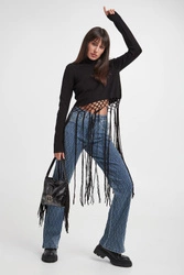 Golf damski z frędzlami GESTUZ