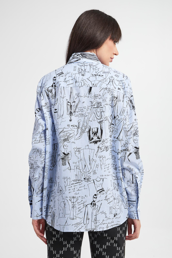 Koszula damska w paski KARL LAGERFELD