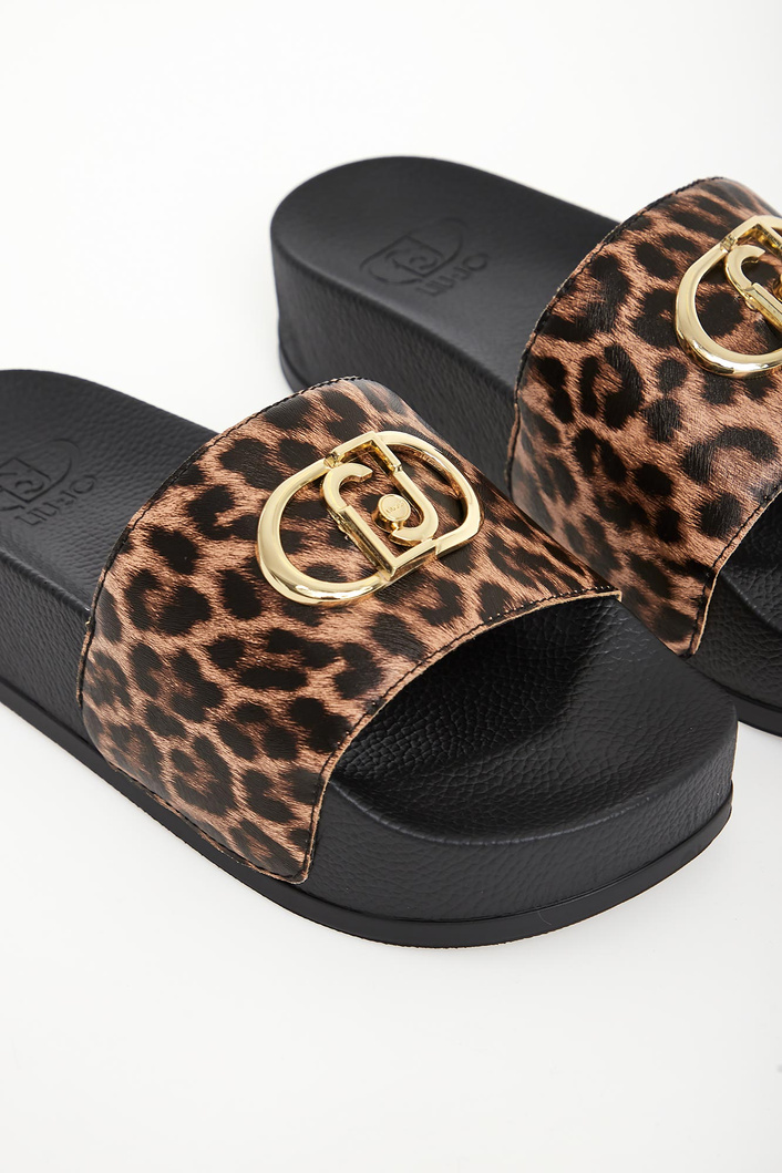 Klapki damskie ze zwierzęcym wzorem LIU JO