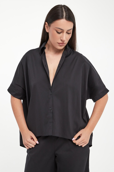 Koszula damska z krótkim rękawem Pittura MAX MARA BEACHWEAR
