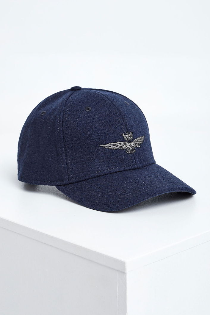 Czapka z daszkiem męska wełniana AERONAUTICA MILITARE