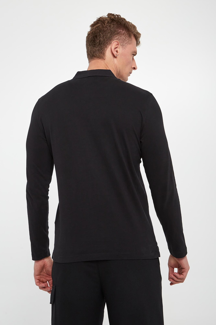 Polo męskie z długim rękawem AERONAUTICA MILITARE