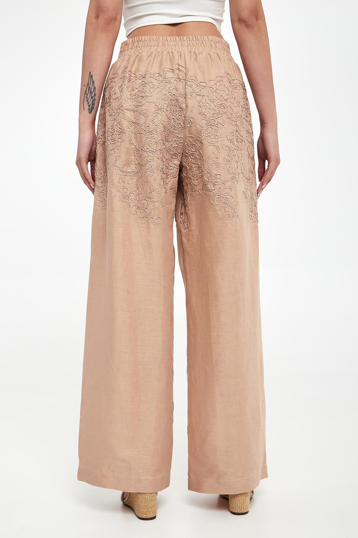 Spodnie damskie z lnem ERMANNO SCERVINO LIFE