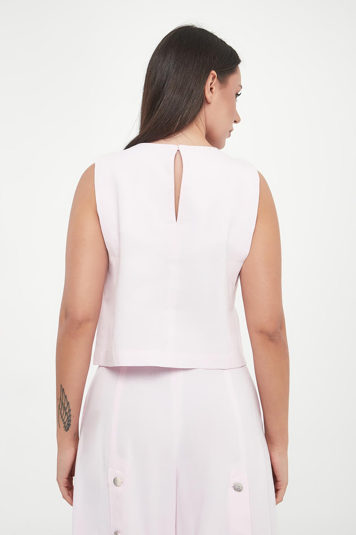 Top damski lniany Unione MARELLA MONOCHROME