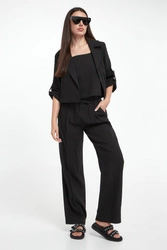 Spodnie damskie lniane Fred MARELLA MONOCHROME