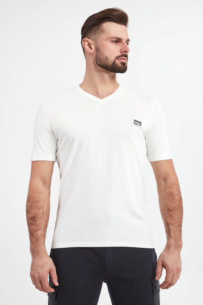 T-shirt męski swetrowy KARL LAGERFELD