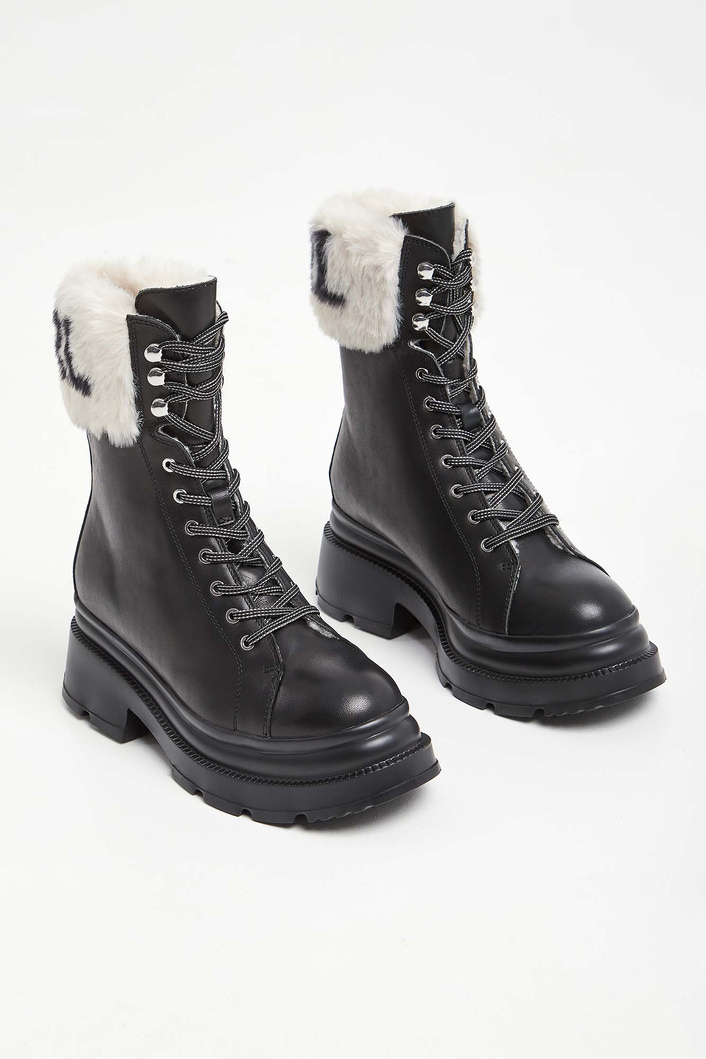 Trapery damskie skórzane KARL LAGERFELD