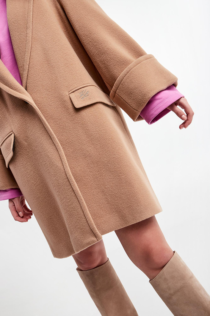 Płaszcz damski wełniany KARL LAGERFELD