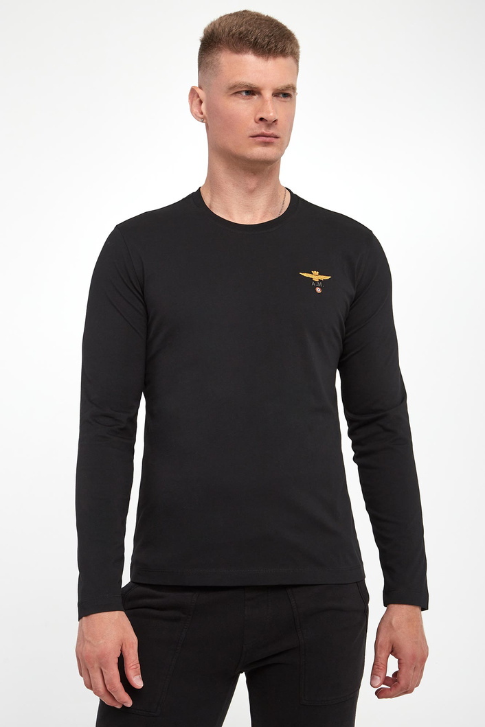Longsleeve męski z logo AERONAUTICA MILITARE