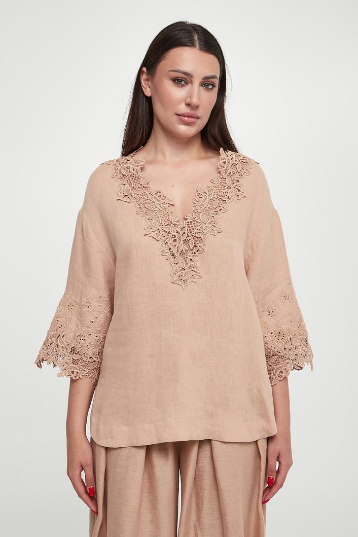 Bluzka damska lniana ERMANNO SCERVINO LIFE