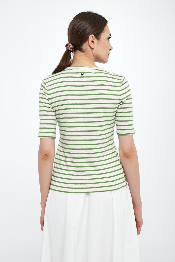 T-shirt damski lniany Opzione WEEKEND MAX MARA