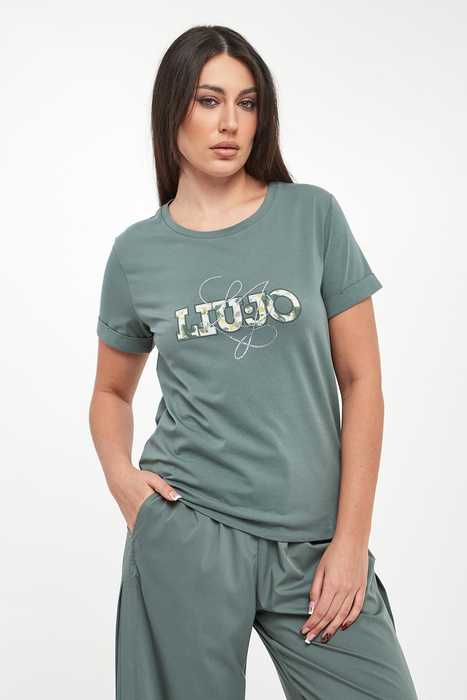 T-shirt damski z logo LIU JO