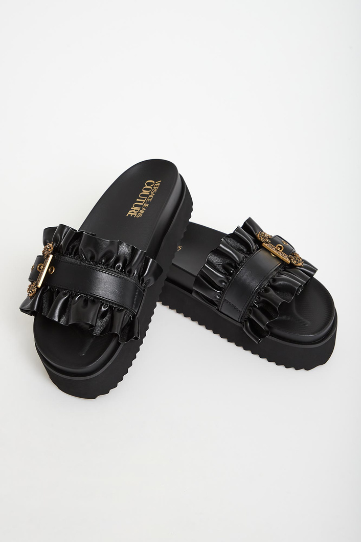 Klapki damskie na platformie VERSACE JEANS COUTURE