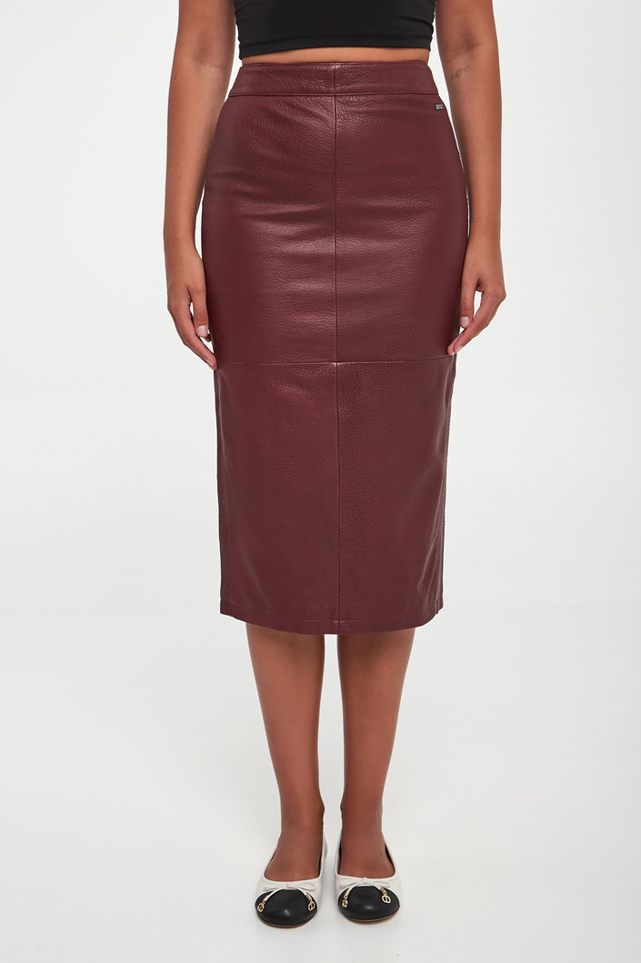 Spódnica skórzana midi ARMANI EXCHANGE