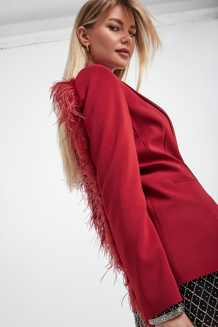 Marynarka damska z piórami PATRIZIA PEPE