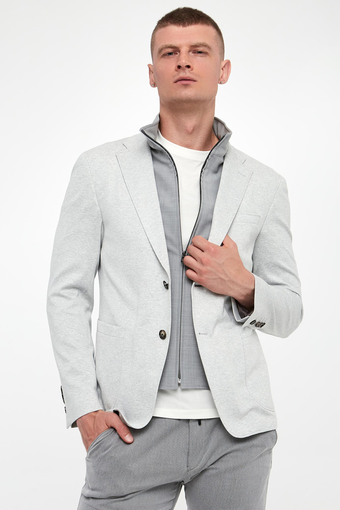 Marynarka męska Hutching-J JOOP! Szary Slim