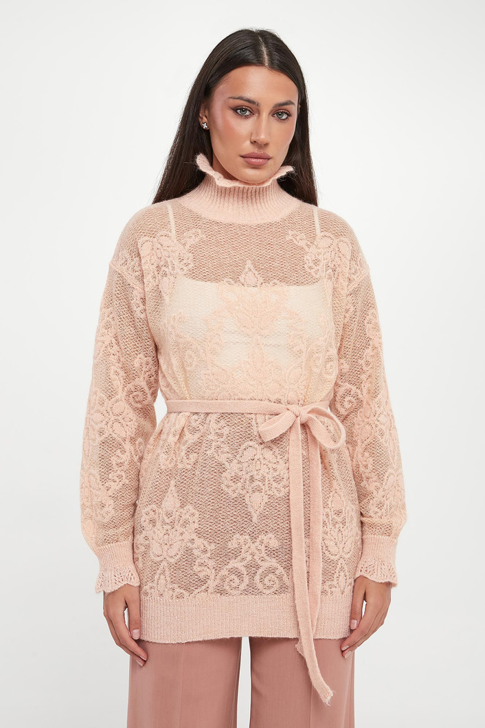 Sweter damski ażurowy z alapki TWINSET