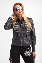 Kurtka damska skórzana AERONAUTICA MILITARE