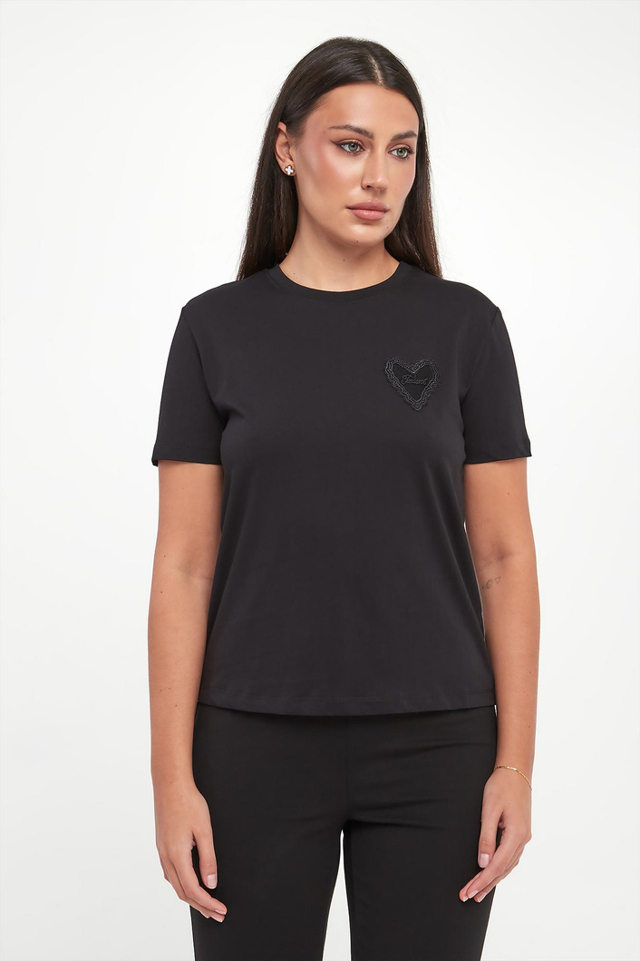 T-shirt damski z haftem TWINSET