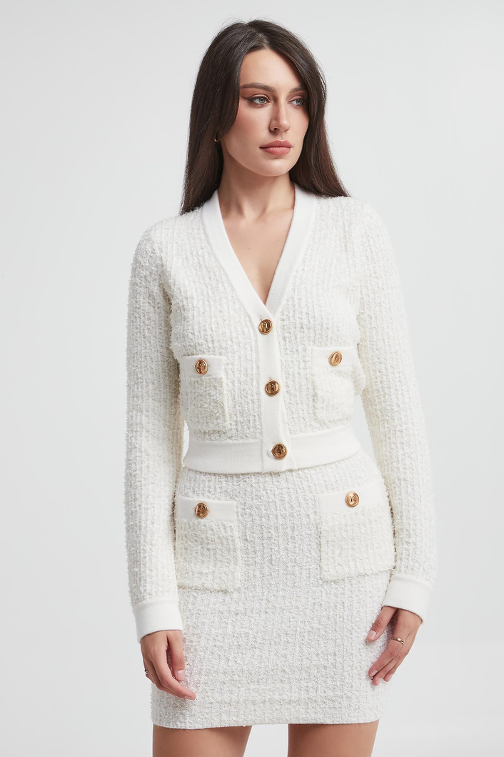 Kardigan damski bouclé ELISABETTA FRANCHI