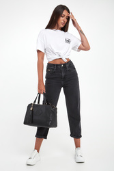 Jeansy damskie LIU JO Szary Mom UF5125/D4927/87456 | Sklep Velpa.pl