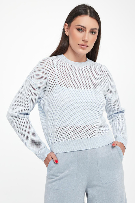 Sweter damski ażurowy z cekinami PESERICO