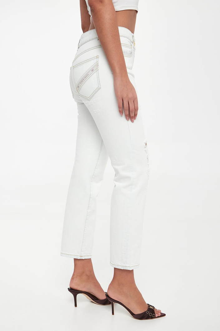 Jeansy damskie strzępione ELISABETTA FRANCHI