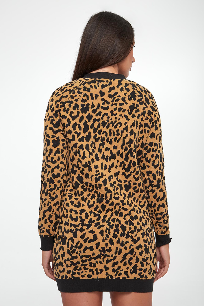 Kardigan damski w panterkę DKNY