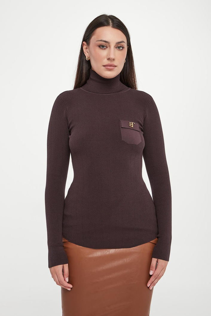Sweter damski z golfem ELISABETTA FRANCHI