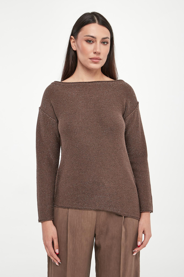Sweter damski z metaliczną nicią Vasto MARELLA MONOCHROME
