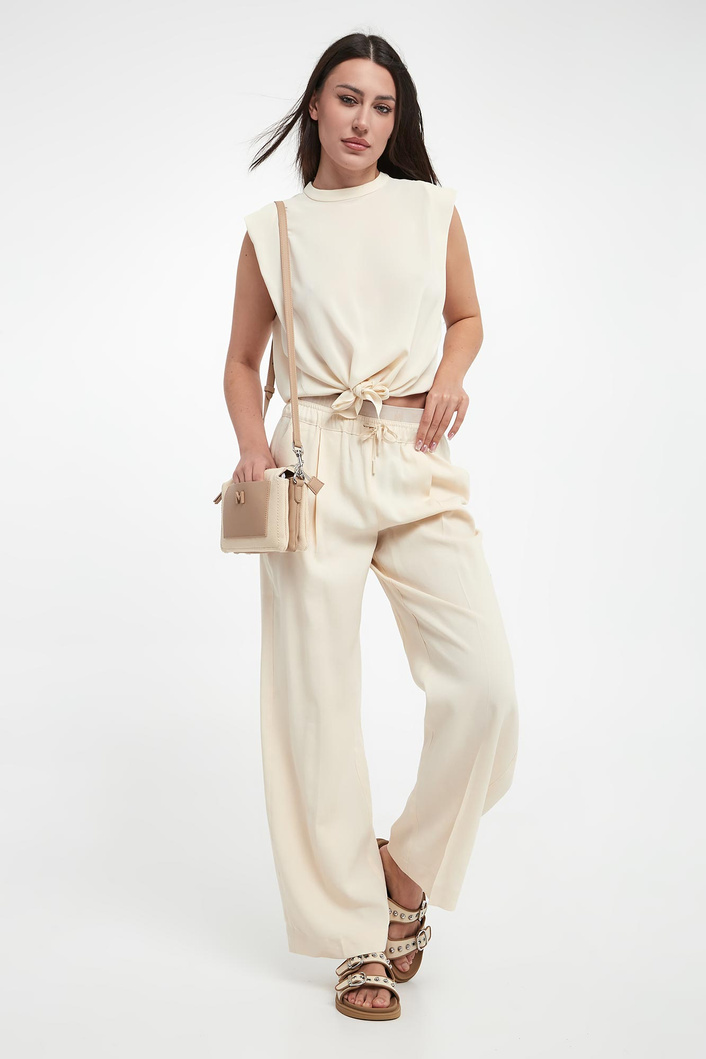 Spodnie damskie lniane Fred MARELLA MONOCHROME