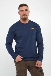 Longsleeve męski z logo AERONAUTICA MILITARE
