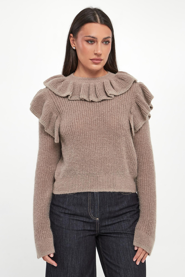 Sweter damski z falbaną TWINSET
