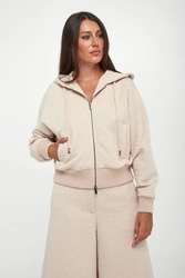 Bluza damska rozpinana z kapturem PESERICO