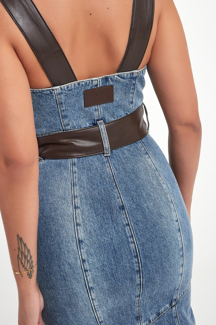 Sukienka jeansowa midi ARMANI EXCHANGE