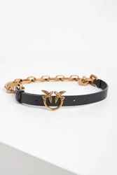 Pasek skórzany Love Day PINKO