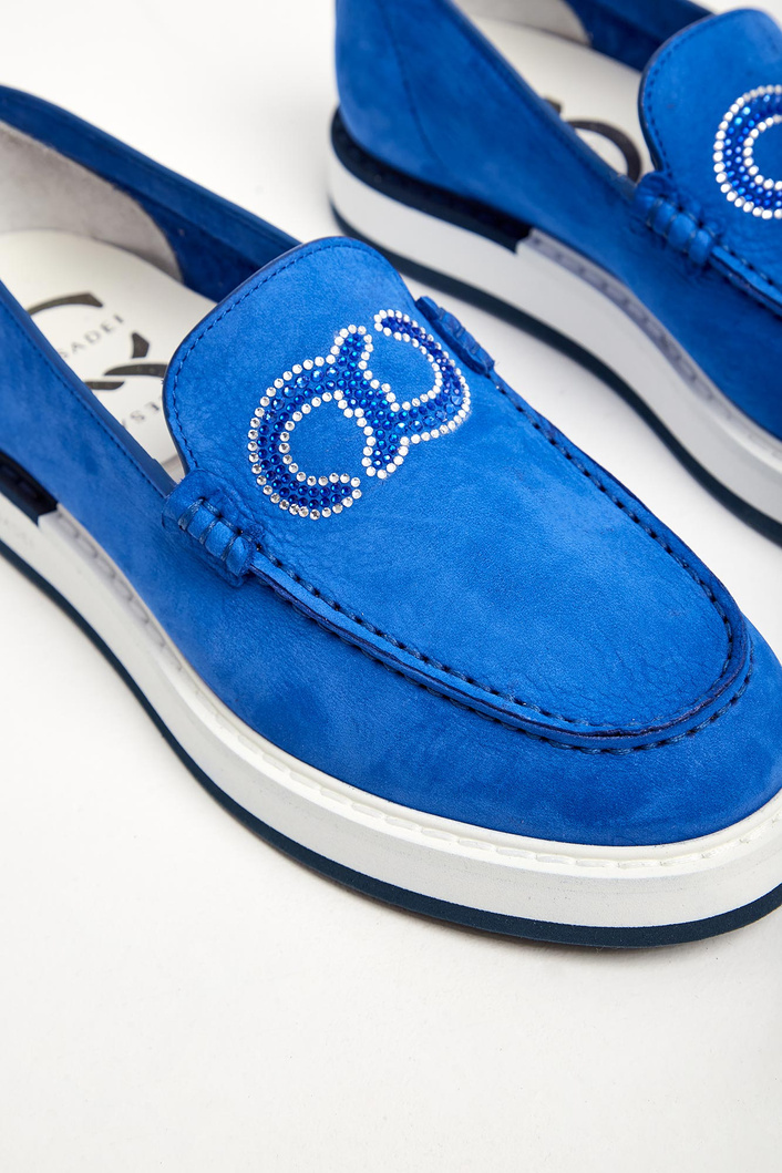 Mokasyny damskie zamszowe CESARE CASADEI