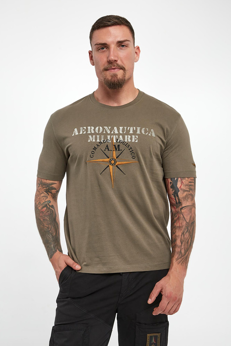T-shirt męski z logo AERONAUTICA MILITARE