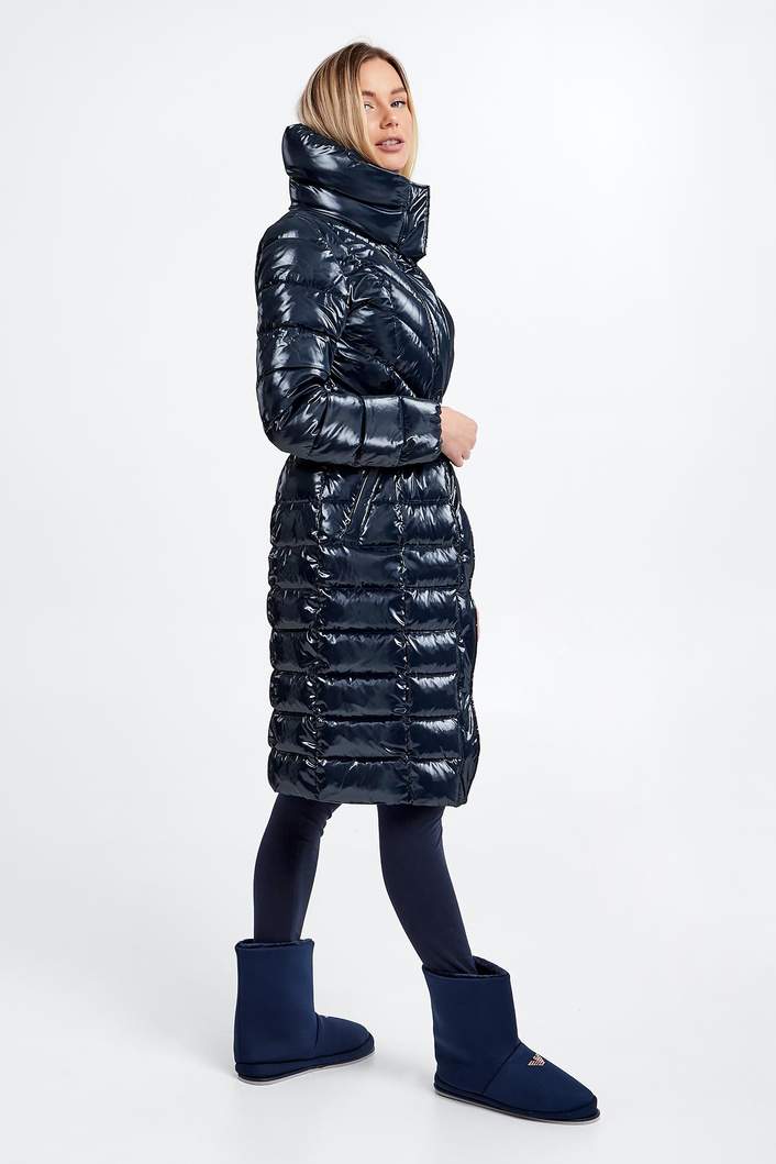 Płaszcz damski pikowany EA7 EMPORIO ARMANI