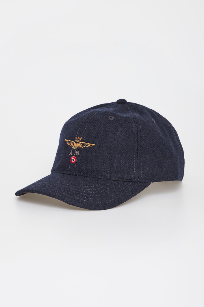 Czapka męska wełniana z daszkiem AERONAUTICA MILITARE