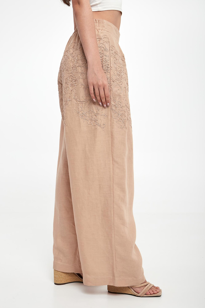 Spodnie damskie z lnem ERMANNO SCERVINO LIFE