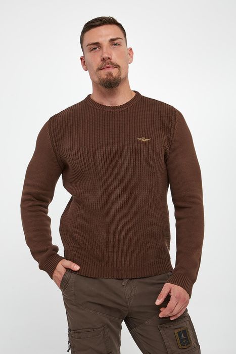 Sweter męski z logo AERONAUTICA MILITARE