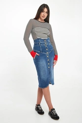 Spódnica jeansowa midi ELISABETTA FRANCHI